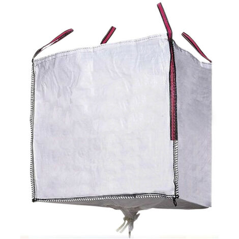 Sac À Déchets 90x90x90cm Avec Valve. La Couleur Blanche Peut Porter Jusqu'à 1000 Kg Densité 100g/M²