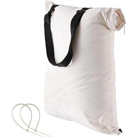 Sac à déchets pour souffleur de feuilles compatible avec 51503 51601 127-7040, sac à benne avec attaches de câble, blanc