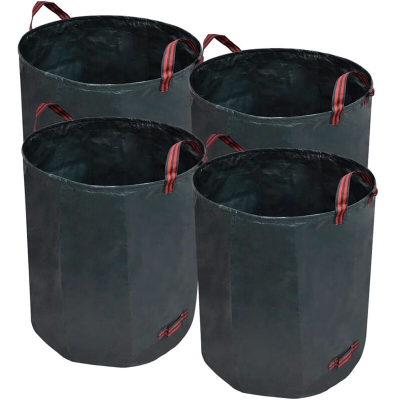 Vidaxl - Sac poubelle de jardin Vert foncé 4 pcs 272 l 150 g/m²