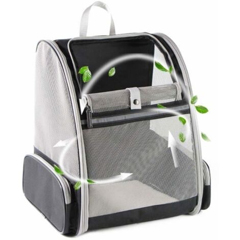 Sac à dos à bulles innovant pour animaux de compagnie, pour chats et chiens (noir)