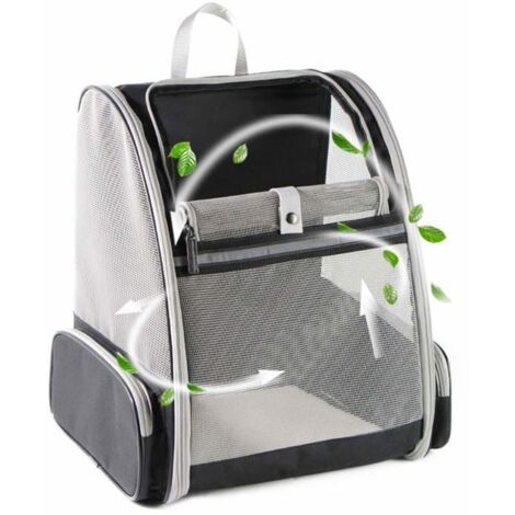 Sac à dos à bulles innovant pour animaux de compagnie, pour chats et chiens (noir)