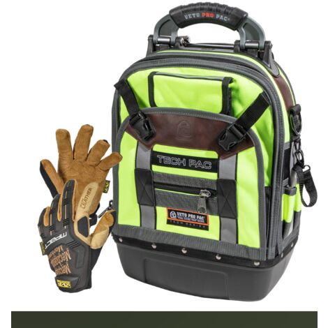 Sac à dos à outils avec gants en cuir Mechanix