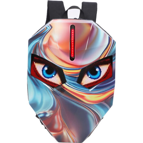 Sac à dos de moto LED, résolution 60x48, contrôle par application, coque rigide étanche et Programmable