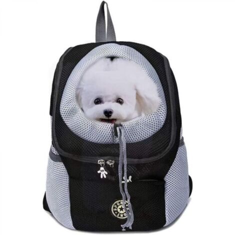 Sac à dos de transport pour animaux de compagnie pour petit chien chat jusqu'à 2 22 lb, sac de voyage mains libres pour animaux de compagnie, conception respirante et fond imperméable pour la randonn