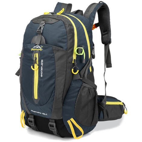 Sac à dos de voyage résistant à l'eau 40L, pour camping, randonnée, ordinateur portable, Trekking, escalade, pour hommes et femmes,Dark blue