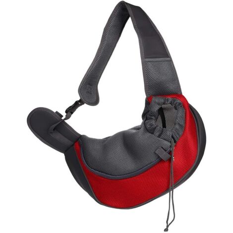 Sac à dos de voyage souple et respirant pour chat et chien (1 pièce, rouge)