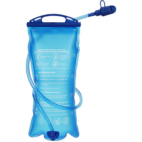 Sac à dos d'hydratation avec poche à eau 2L Gilet d'hydratation respirant super léger pour la course à pied, le cyclisme, l'escalade (noir, avec poche à eau)