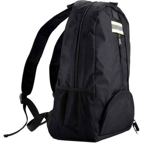 Sac à dos en toile Oxford pour outils, sac résistant à l'usure pour électricien, plombier, réparateur (Noir)