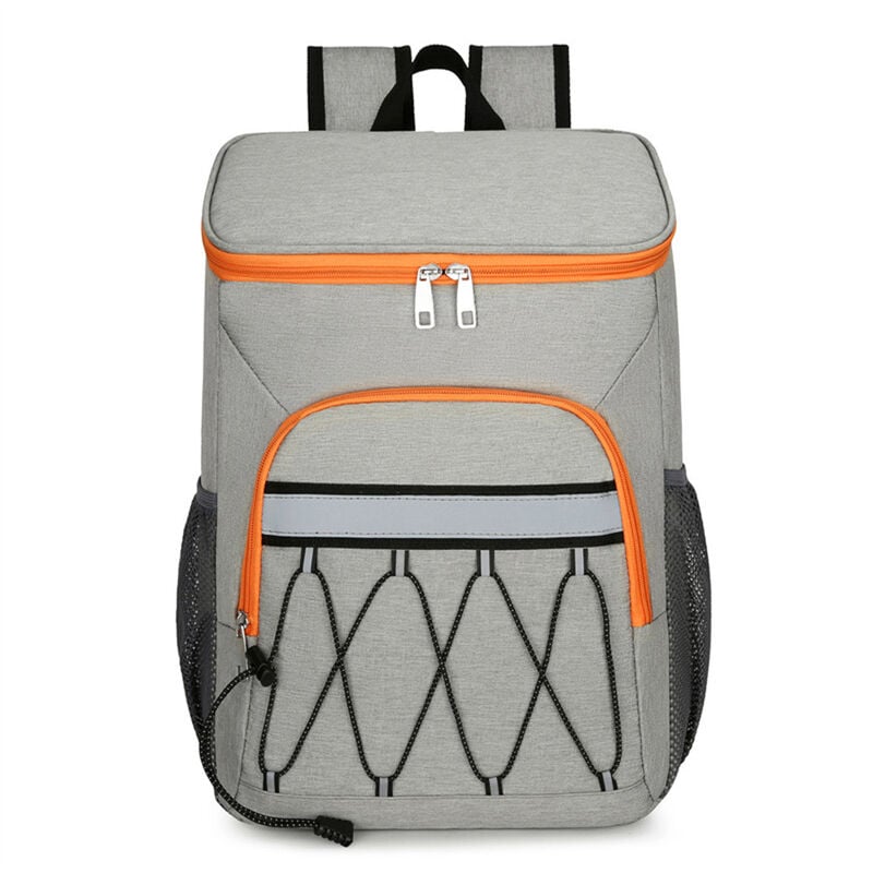 Decdeal - Sac à dos isotherme anti-fuite pour femme et homme, sac à dos isotherme pour déjeuner, plage, camping, pique-nique, pêche, randonnée,Grey &