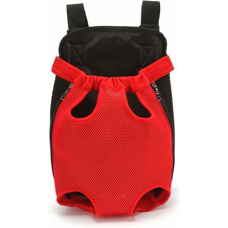 Sac à Dos pour Animaux De Compagnie, Sac à Dos Réglable pour Animaux De Compagnie, Sac De Voyage pour Chien, Transporteur pour Animaux De Compagnie avec Conception Ventilée(M, Rouge)