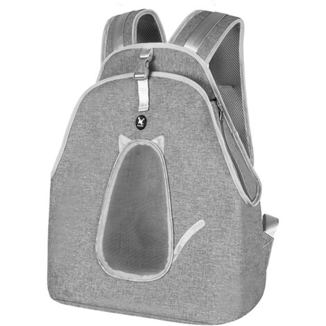 Sac à Dos pour Chien, avec Ceinture de Sécurité, Respirant Sac a Dos Transport Chien, Réfléchissant