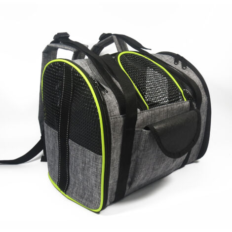 Sac à dos pour chien/chat, sac de transport portable pour animal de compagnie avec sac de voyage respirant pliable multifonctionnel, idéal pour les animaux de compagnie de 3 à 10 kg