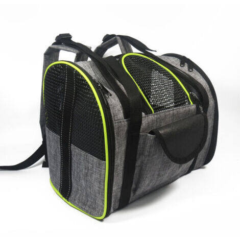 Sac à dos pour chien/chat, sac de transport portable pour animaux de compagnie avec sac de voyage multifonctionnel pliable et respirant, idéal pour les animaux de compagnie de 3 à 10 k