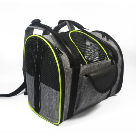 Sac à dos pour chien/chat, sac de transport portable pour animaux de compagnie avec sac de voyage multifonctionnel pliable et respirant, idéal pour les animaux de compagnie de 3 à 10 k