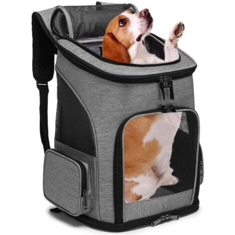 Sac à Dos pour Chien Sac à Dos Transport Chat Sac à Dos pour Petit Animaux Respirant Pliable Sac de Chat Chien,Gris 93