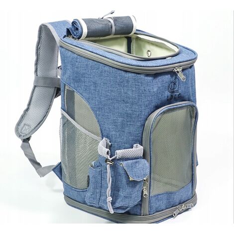 Sac A Dos Pour Chien Sac De Transport Pour Chat Sac De Transport En Tissu Bandouliere Sac A Dos Pour Animaux De Compagnie Convient Aux Petits Chiens Et Chats M Bleu Denim