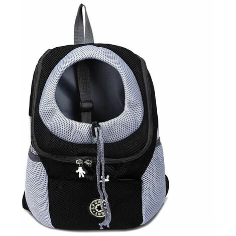 Sac à dos pour chien, transporteur pour animaux de compagnie portable et confortable, sac de transport pour animaux de compagnie pour le vélo, la randonnée, les voyages, le shopping (S, noir)