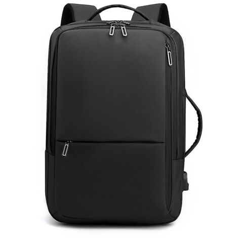 DEEVORCA Homme Grande Sac à Dos Antivol Imperméable Sac D'école Ordinateur Portable 17.3 Pouces avec USB Charging Port pour Travail Voyage d'affaires Collège Hommes Sac à Dos Bleu