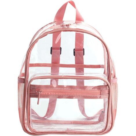 Sac à dos transparent en plastique (rose)