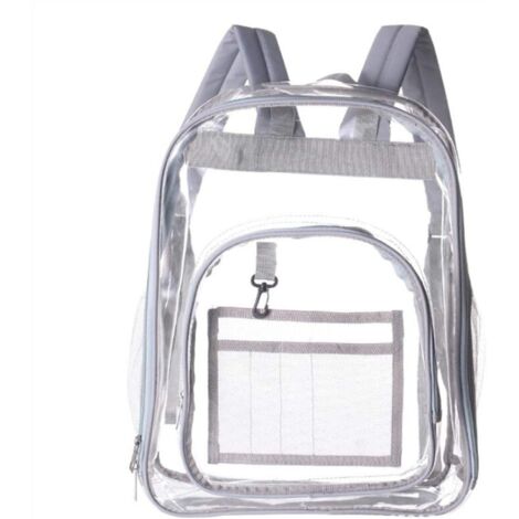 Sac à dos transparent imperméable (gris)