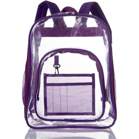 Sac à dos transparent imperméable (violet)