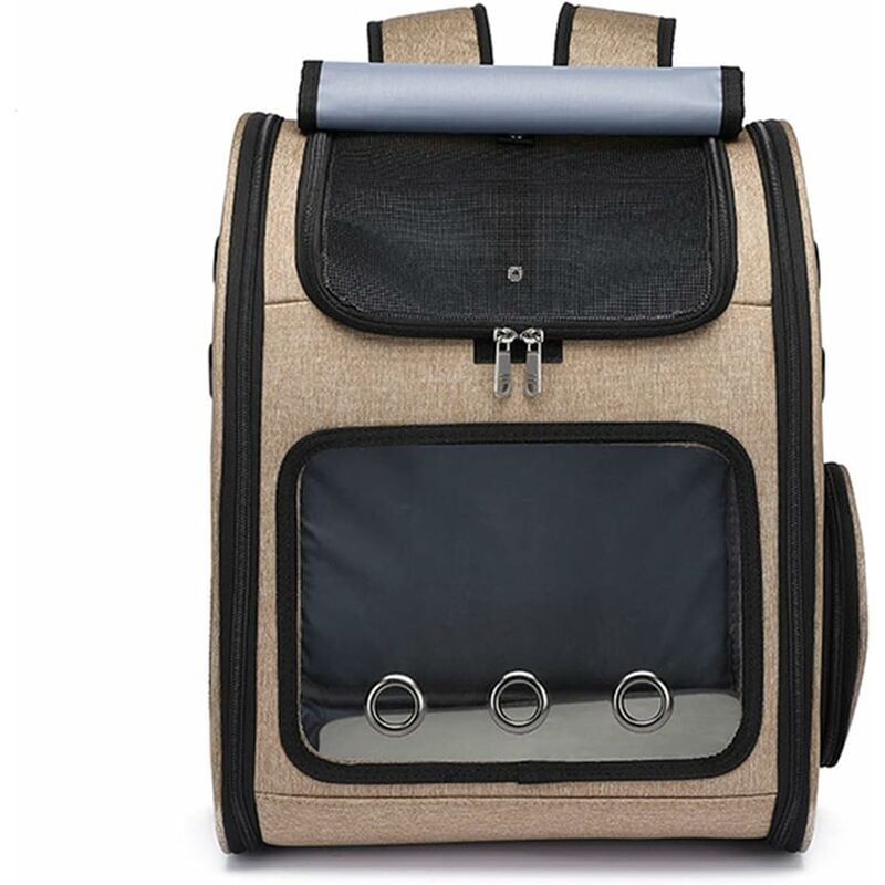 Sac a Dos Transport Chien,Sac à Dos pour Animal de Compagnie Pliable,Bandoulière Réglable,Respirant Sac à Dos de Transport pour Chat pour Randonnée