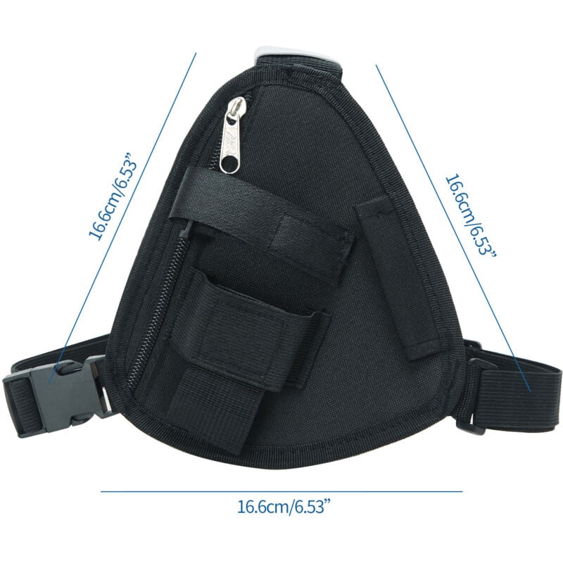 Sac à dos triangulaire noir Intercom Sac messager portable multifonctionnel