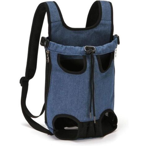 Sac à dos ventral pour chien moyen et grand – Toile robuste – Conception ergonomique – Accès facile avec fermetures éclair