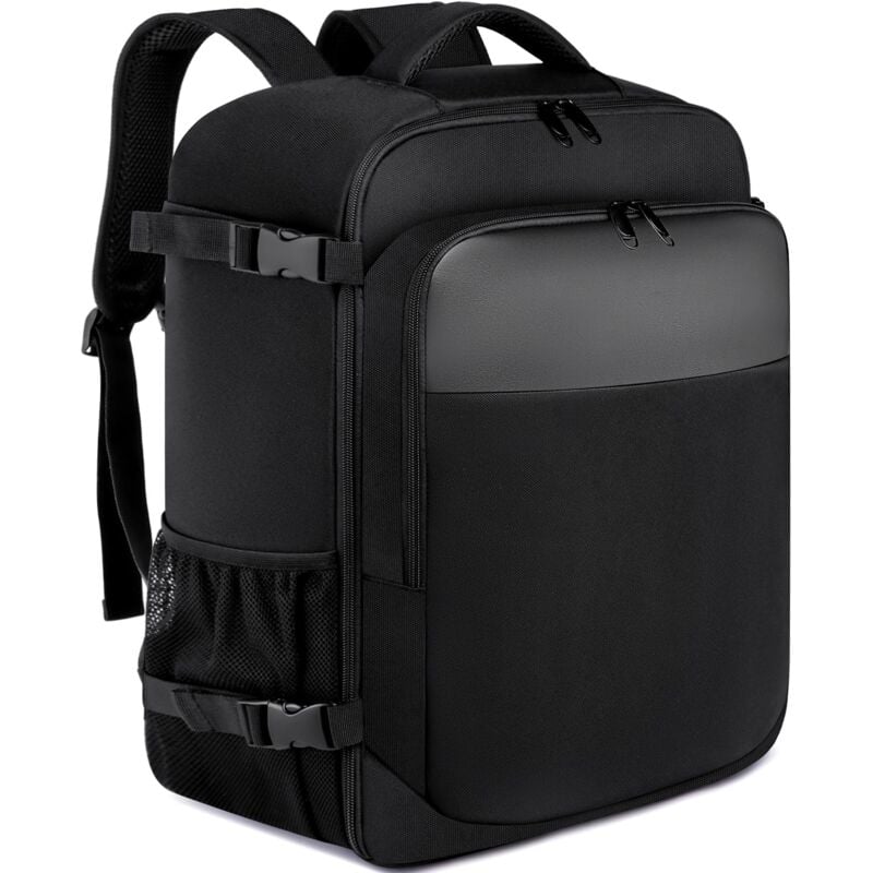 Aougo - Sac a Dos Voyage Cabine Avion 45x36x20,Sacs de Voyage Ordinateur Portable 15.6 Pouces Sac de Travail, Noir