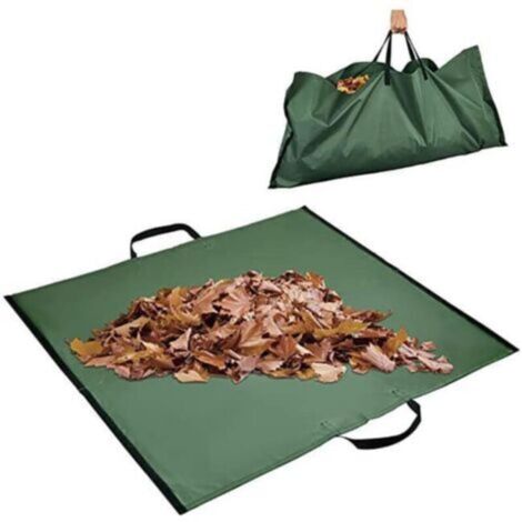 Sac à feuilles pour la collecte des feuilles, sac de jardinage, sac à feuilles, conteneur de bâche pour déchets de pelouse, panier à déchets de jardin,145cm×125cm