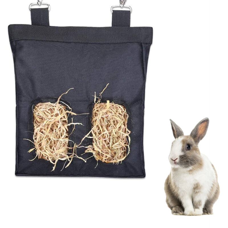 Sac à foin pour lapins et cochons d'Inde, mangeoire à foin en tissu pour lapins et cochons d'Inde, sac de rangement pour mangeoire