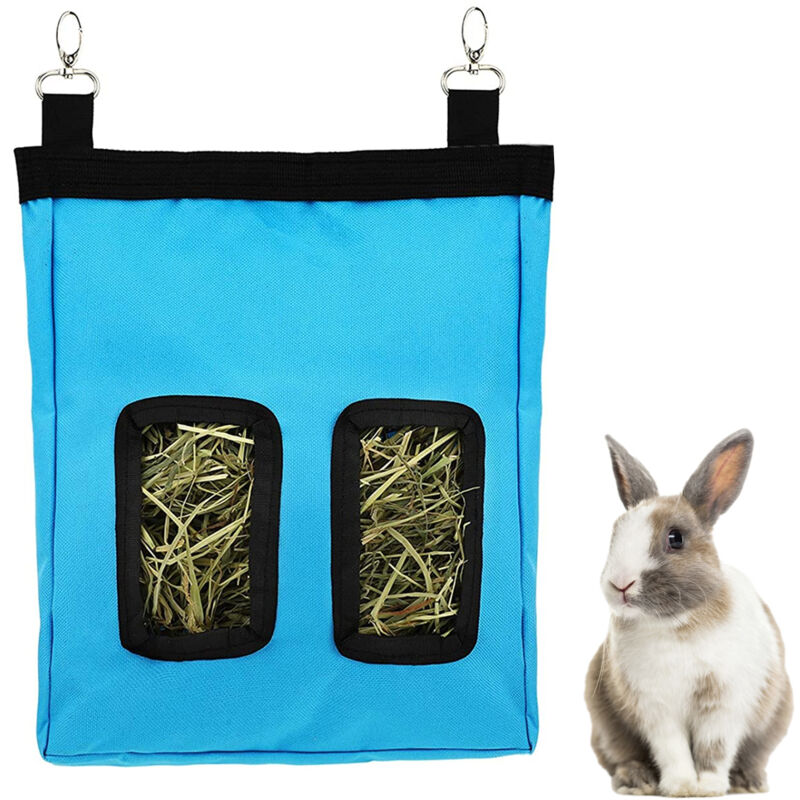 Sac à foin pour lapins et cochons d'Inde, mangeoire à foin en tissu pour lapins et cochons d'Inde, sac de rangement pour mangeoire