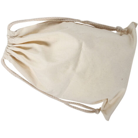 Sac à linge de rangement en coton uni avec cordon de serrage, idéal pour la maison, les voyages et l'usage domestique (22 x 28 cm).