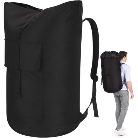 Sac À Linge En Forme De Sac À Dos - 115 L - Extensible Jusqu'à 40 Pouces - Fermeture À Cordon - Sangle De Suspension - Pour Chambre Étudiante Appartement Blanchisserie