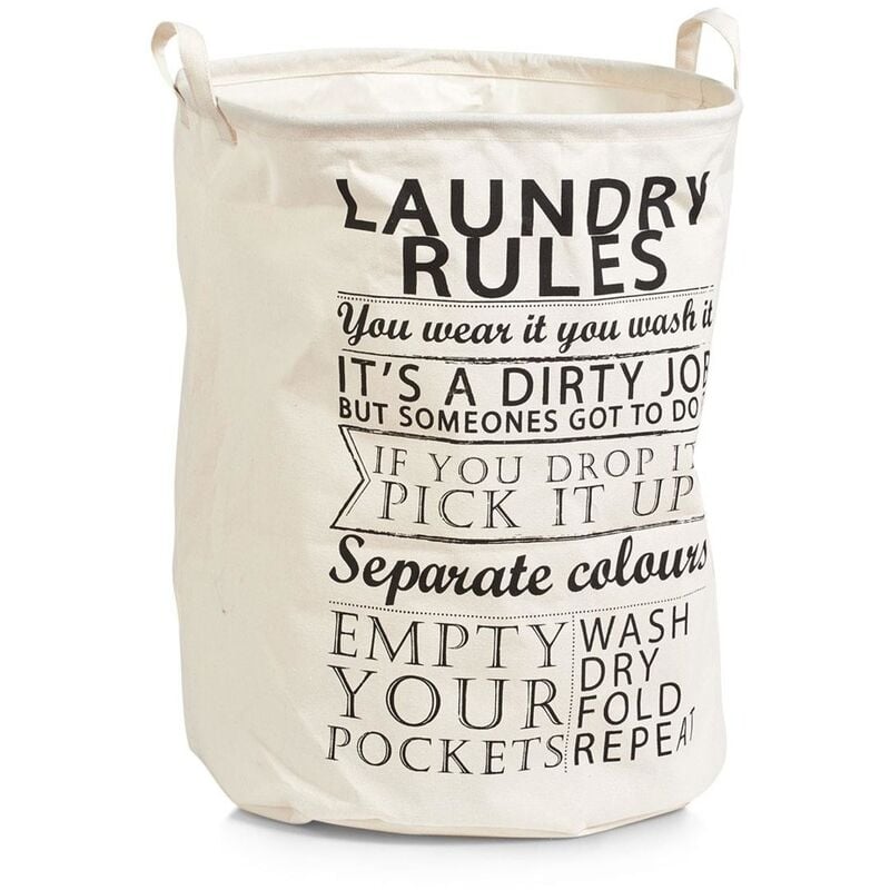 Sac à linge - grand panier Règles à linge, 38x48 cm, 54 l Zeller