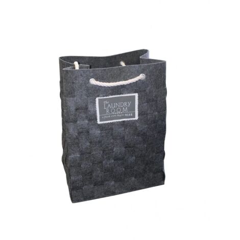 Sac à linge gris en feutrine souple - LAUNDRY - Gris