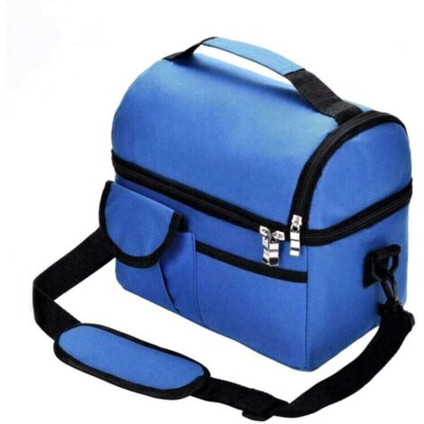 Sac à lunch isotherme grande capacité (bleu)