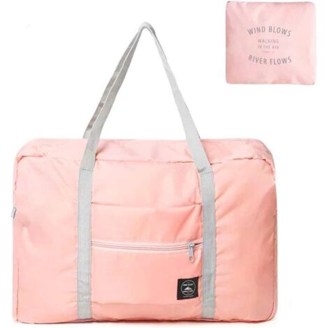 Sac à main messager léger et pliable (rose),