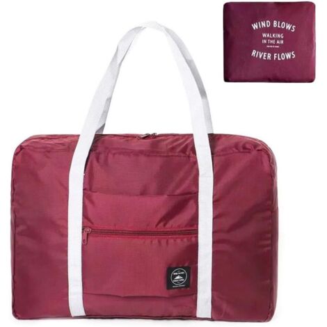Sac à main messenger pliable et imperméable léger (rouge),