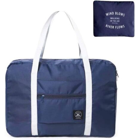 Sac à main messenger pliable léger et imperméable (Bleu marine),