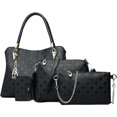 Sac à main pour femme Ensemble cadeau pour femme Sac à cosmétiques de personnalité pour femme Ensemble de 4 pièces Sac pour femme Designer Fashion Sac à main pour femme Printemps Été Automne et hiver
