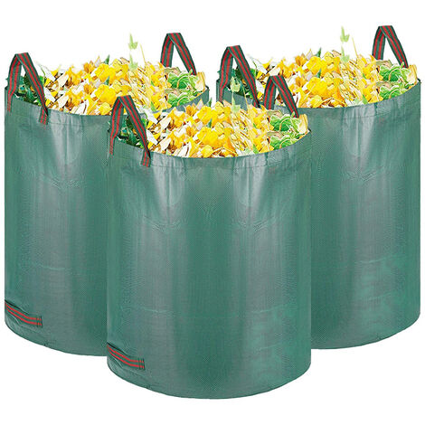 Sac à ordures de jardin robuste de grande capacité de 500L/300L, sacs à ordures tissés de déchets de jardin, stockage de poubelles de cour,120L