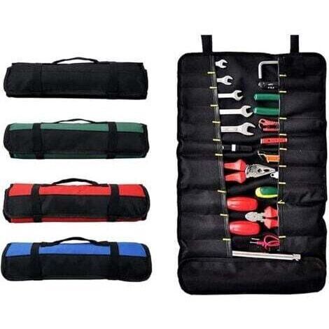 Sac à outils, boîte à outils, sac à outils 22 poches, boîte à outils pliable, portable, sans outils, (noir)