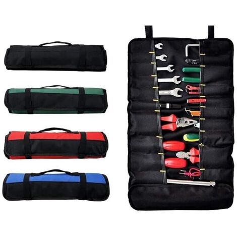 Sac à outils, boîte à outils, sac à outils 22 poches, boîte à outils pliable, portable, sans outils, (noir)