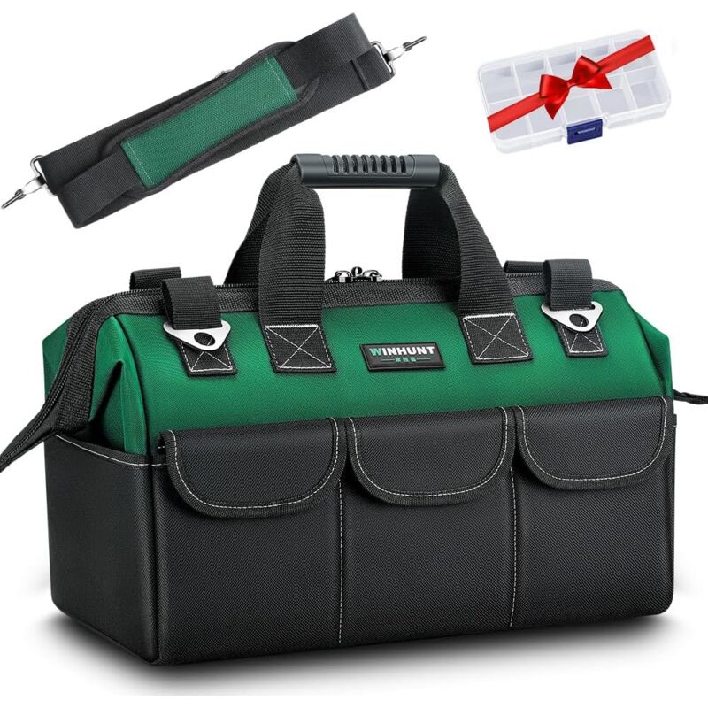 Sac à outils de 33 cm - Organisateur de sacs à outils robustes - Avec large bouche - Petit sac multifonction - Sac de courses d'électricien