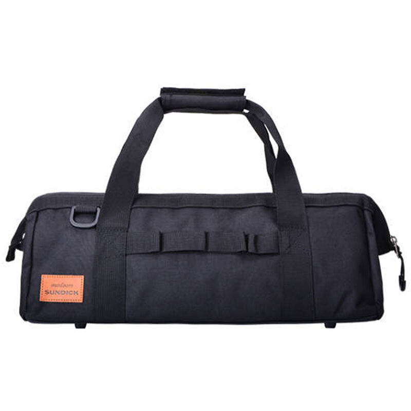 Debuns - Sac à outils de camping Sac à outils de rangement à large ouverture de grande capacité Sac à équipement résistant à l'eau,Noir,DUBUNS