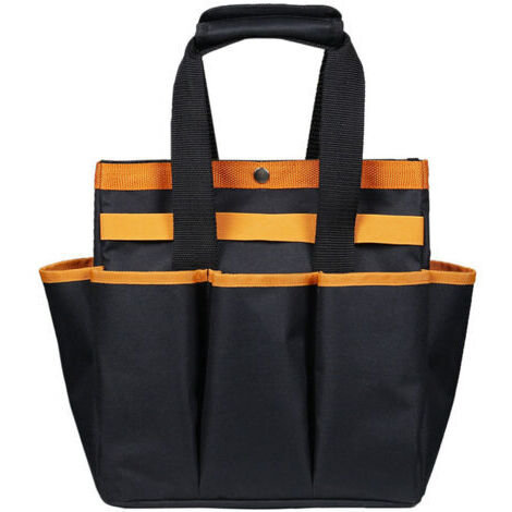 Sac à outils de jardin en tissu Oxford noir