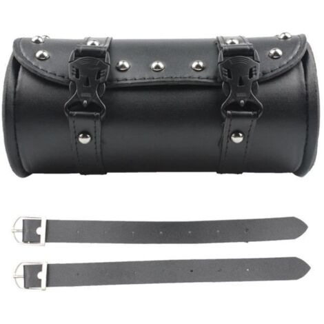 Sac à outils de moto en cuir PU Roll Barrel Bag étanche pour motocross