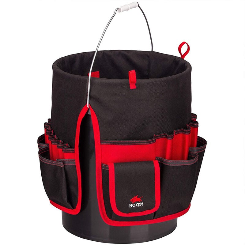 Sac à Outils de Seau Multi-usages Poches Jardin Kit de Rangement pour Outil de Seau Étanche Porte-Outil Résistant à l'eau Pack Porte-Sac à Rouler