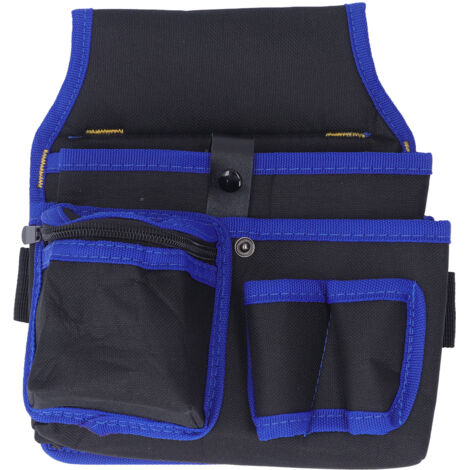 Sac à Outils de Taille d'électricien Bleu Organisateur en Toile Conçu de Manière Experte Sac à Main Multi-utilitaire pour les Chariots de Ménage de Concierge